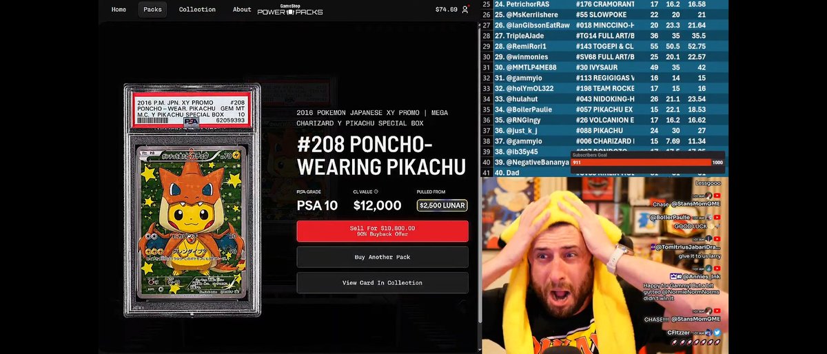 Arh.hrr.hrr Captain's! Legendary Captain <a href="/RoaringSensei/">Roaring Sensei</a> pulled a GameStop PowerPacks Lunar chase card live! Congratulations to Captain <a href="/gammyio/">Gammy</a> that won that amazing PowerPack! Power to thee players and collectors 🍻