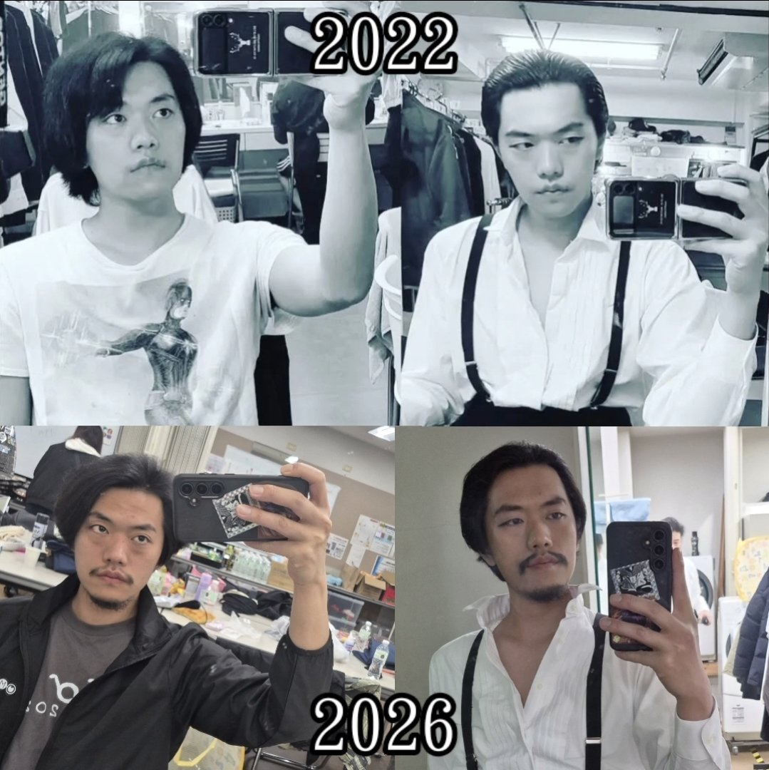 #飛龍伝2026
本日いよいよ千穐楽です。
ホントにあっという間。最後の最後までご来場くださるお客さんの為に、相手役の為に全力でバトン繋いでいきます。
4年前の #飛龍伝2022 のビフォーアフターと今のビフォーアフター。
飛龍伝だいすきだ！！