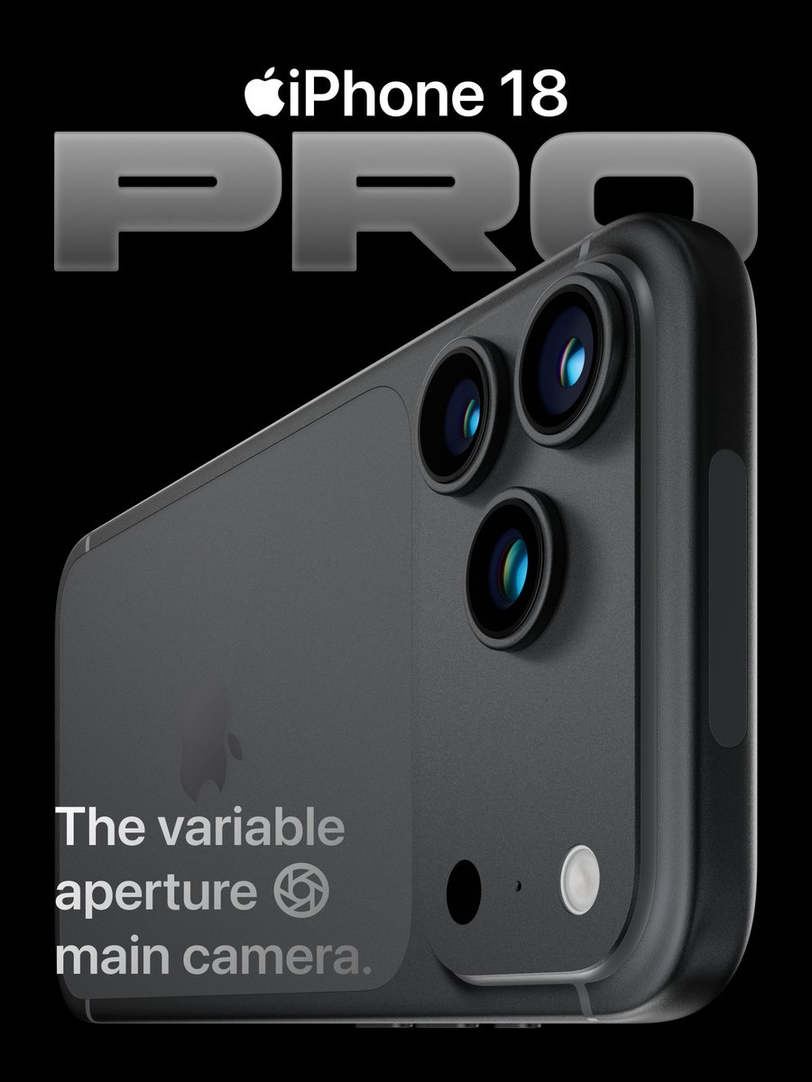 ld_vova's tweet image. iPhone 18 Pro to Feature Variable Aperture on Main Camera | Concept 2026

Based on leaks and rumors

#iPhone18Pro #iPhone18ProMax #iPhone18 #Apple