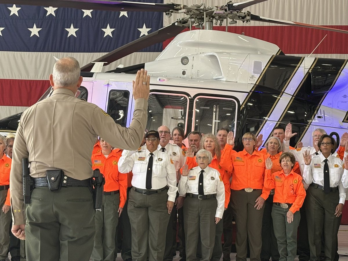 morongobasinstn's tweet image. Sheriff Shannon Dicus swore in the 2026 volunteer unit board members for Citizens on Patrol and Search Rescue today. These units provided thousands of hours of selfless service to the community. Congratulations! #MBSheriff #volunteer #serviceoverself