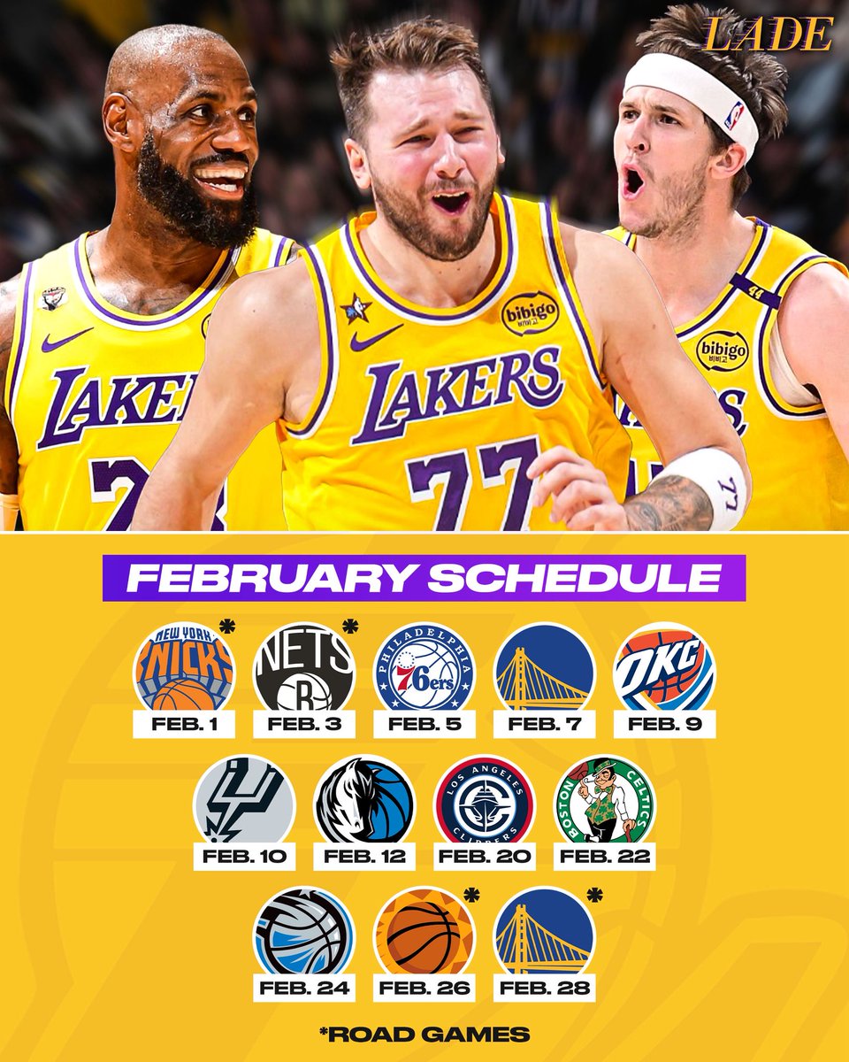 The Lakers play 12 games in February. 8 at home and just 4 on the road.

PREDICT their record for the month 👀⬇️