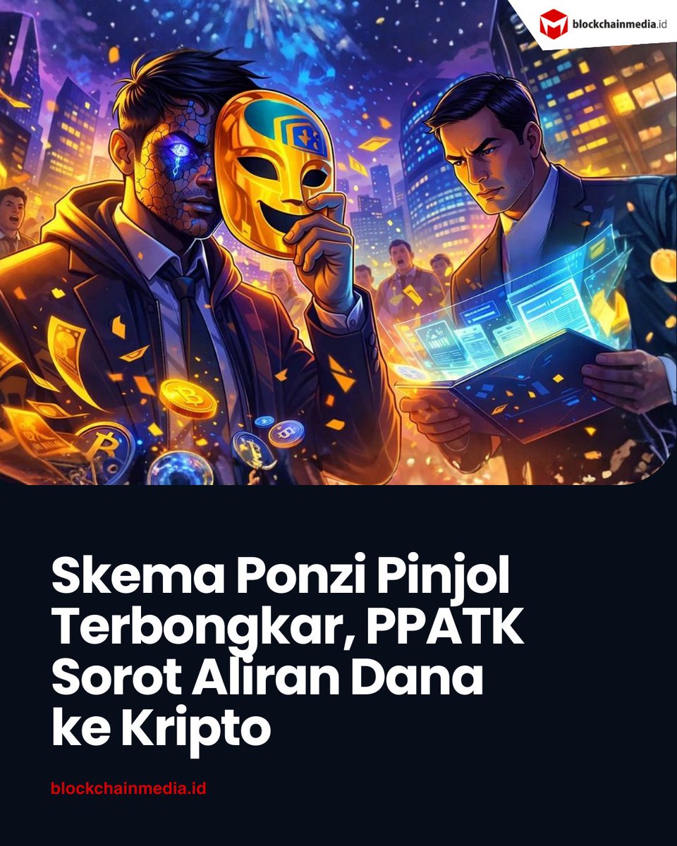 Vingika's tweet image. PPATK mengungkap modus ponzi di pinjol yang mengalirkan dana triliunan ke kripto, termasuk kasus DSI dan aliran ke afiliasi.

BACA SELENGKAPNYA: blockchainmedia.id/skema-ponzi-pi…

#kripto #Pinjol #ponzi #PPATK #crypto #cryptonews #asetkripto #beritakripto