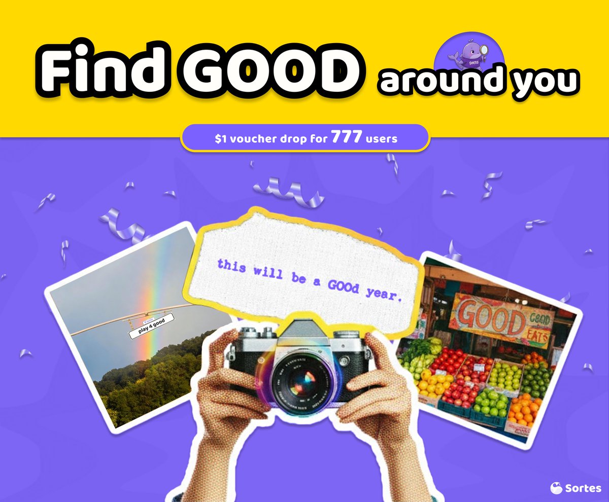 "Some people choose to see the ugliness in this world, the disarray. I choose to see the GOOD. To believe there is an order to our days."
1. Take a picture of "GOOD" around you
2. Follow <a href="/sortesfun/">Sortes.fun</a> and RT this tweet.
3. Make a post with GOOD picture, story or artwork and