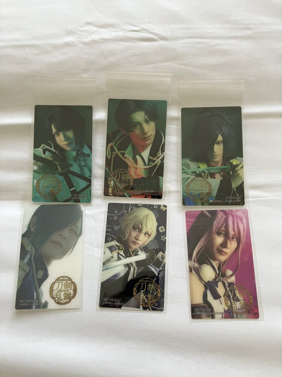 nfxo2d's tweet photo. 【交換/譲渡】刀ミュ シブツタ 博覧会 ウエハースカード ふぉとカ クリカ 十周年 祝玖寿

譲　画像のもの

求　加州、定価、入場特典は100円/1枚

長義は加州との交換のみ

郵送希望
検索からもお気軽にお声がけください https://t.co/B6CMbrx1uJ