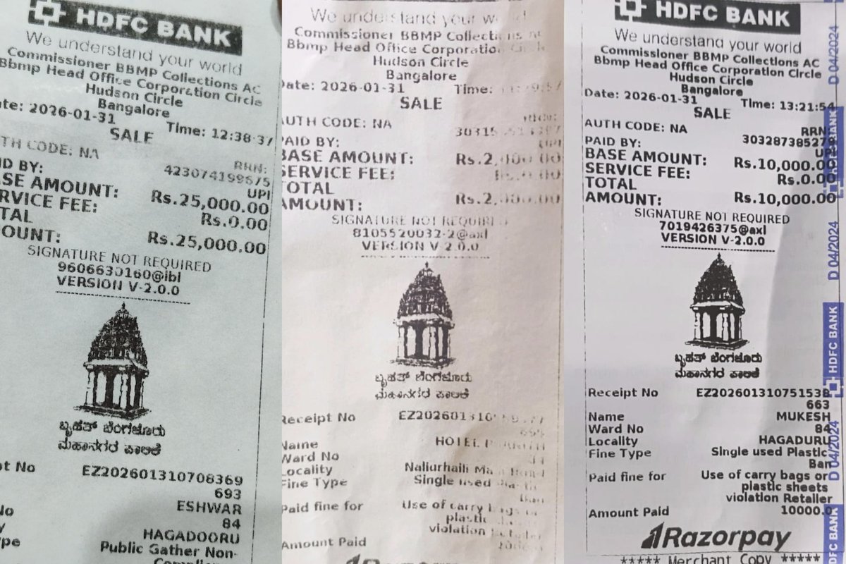 BECCUPDATES's tweet image. drive conducted by: Divisional Marshal Supervisor, Ward Marshal, and Prahari Squad Marshals.

📢 BECC urges all traders to strictly follow the single-use plastic ban to avoid penalties and support a cleaner environment.

#BECC #PlasticBan #EnforcementDrive #CleanBengaluru