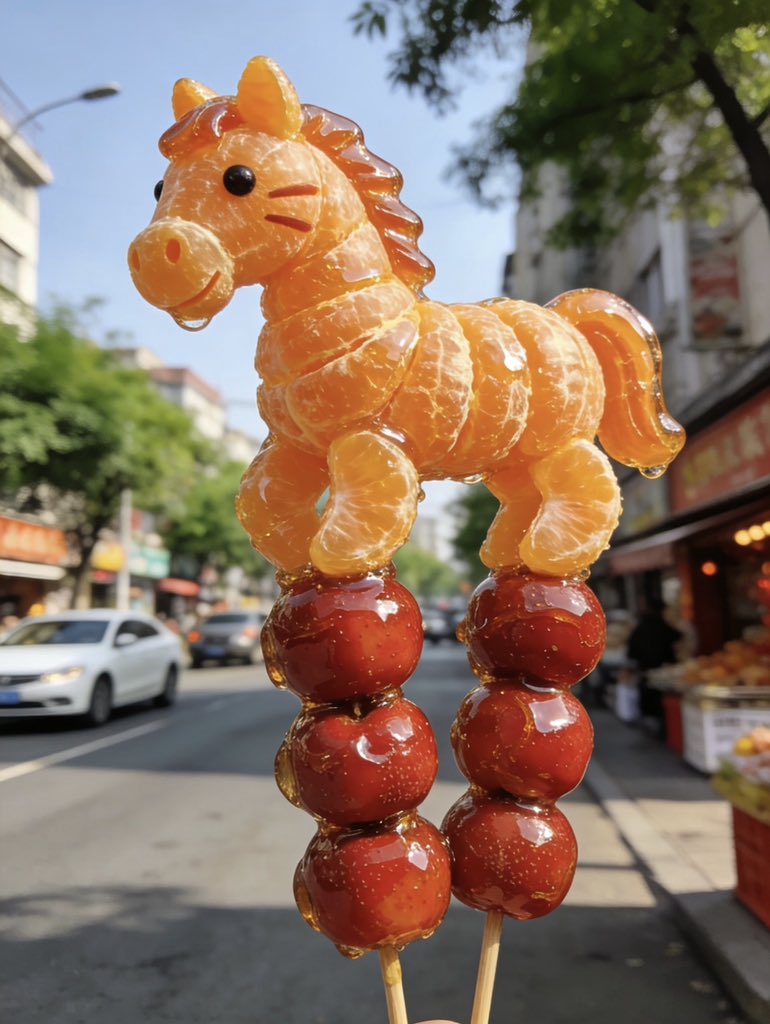 马年吃的冰糖葫芦！