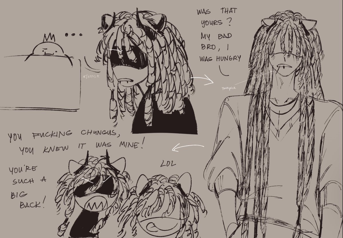 rgnvazl's tweet photo. Modern au sunset trio shenanigans https://t.co/GRCfTp4BNd