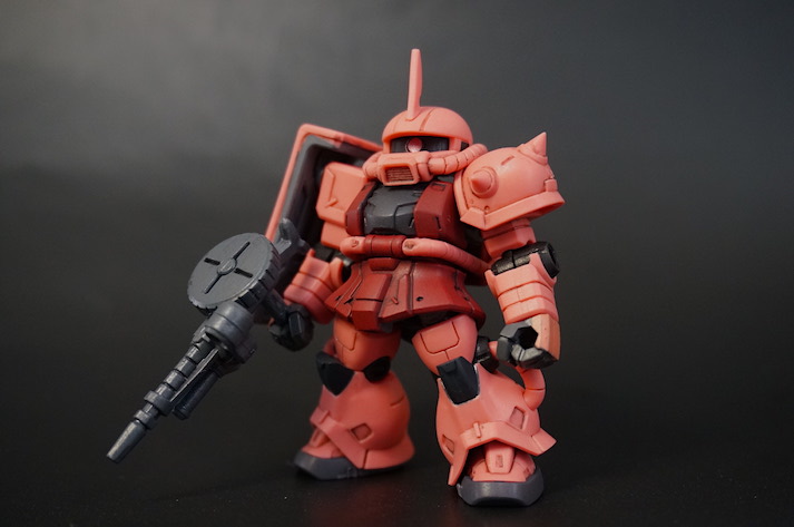 MOBILE SUIT ENSEMBLE 30 シャア専用ザクII 追加塗装&墨入れ処理