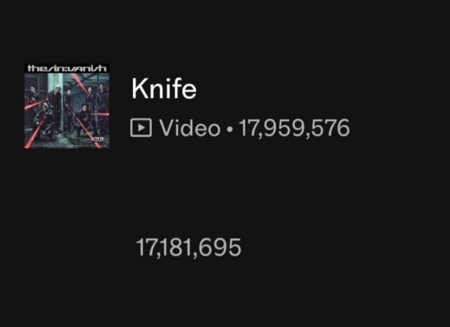 [INFO: STREAMING]

Hari ini adalah hari terakhir untuk tracking MCOUNTDOWN + MUSIC BANK.

- #EN_Knife (30/01) + 832,054 streams
- m******* (30/1) + 1,010,420 streams

ENGENE, menaikan poin digital streaming di Spotify/Bugs/Genie adalah salah satu hal yang penting juga. Mumpung