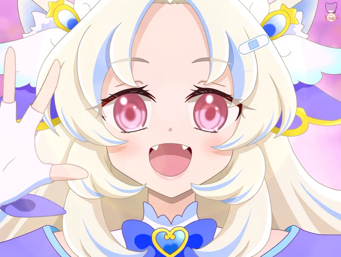 #フワワ・アビスガード生誕祭2026(2/1) #名探偵プリキュア 放送開始記念(2/1) キュアアンサーのコスプレをするフワワちゃん 出来るだけプリキュアっぽい絵柄にアレンジしてます モココちゃんの絵も鋭意製作中 生誕祭3Dライブは 2/1(日)昼12:00より配信中! #FWMCbday26 #FWMCpix