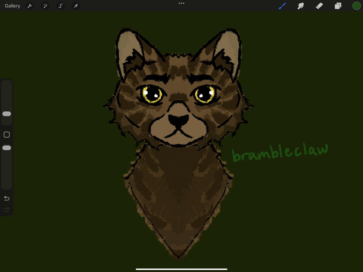 slime_claw's tweet photo. finally getting back to drawing canon #warriorcats #brambleclaw and #spottedleaf ๐๐ https://t.co/rVQqlEGPW1