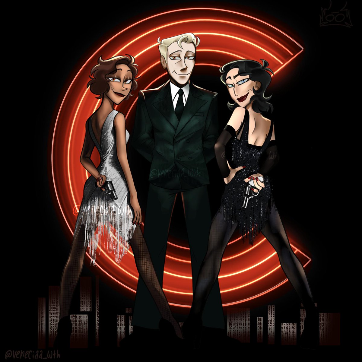 Merry murderesses📻📺
#HazbinHotel #RadioStatic #Cannibalmedia #murdermedia