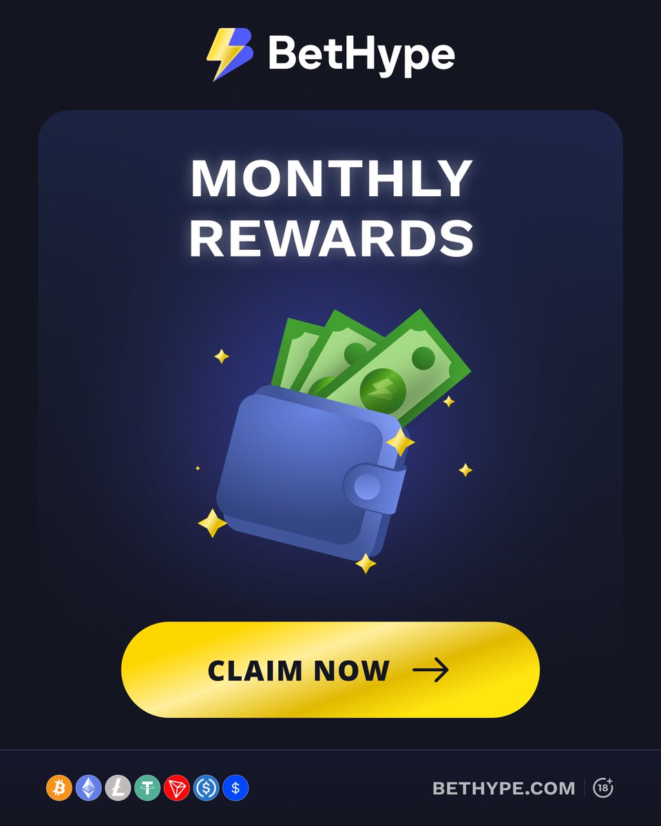 BetHypeCom's tweet photo. BetHype WEEKLY and MONTHLY rewards are LIVE! 💸

Claim NOW: https://t.co/AZBdj66eEx https://t.co/44vTlHlbck