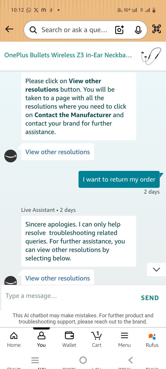 AmitAtul1's tweet photo. @amazon @AmazonHelp @amazonIN 
@AmazonHelp124 @AmazonHelp124
@amazonIN 
My order placed*22 January 2026
Order Id no* 408 0066153 2533913
Delivered*23 january 2026
Payment total*1310 rupees UPI,
Product issue
Live assistant chat,but my issue not resolved
Please solve my issue. https://t.co/pF0mXhnOWH