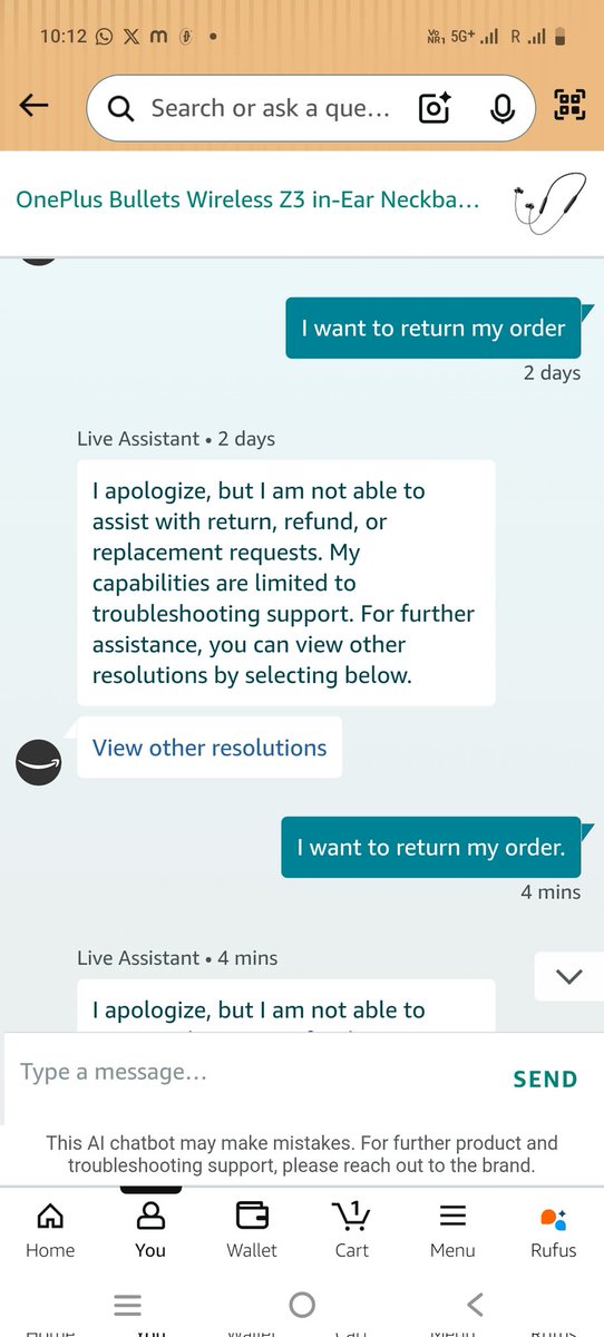 AmitAtul1's tweet photo. @amazon @AmazonHelp @amazonIN 
@AmazonHelp124 @AmazonHelp124
@amazonIN 
My order placed*22 January 2026
Order Id no* 408 0066153 2533913
Delivered*23 january 2026
Payment total*1310 rupees UPI,
Product issue
Live assistant chat,but my issue not resolved
Please solve my issue. https://t.co/pF0mXhnOWH