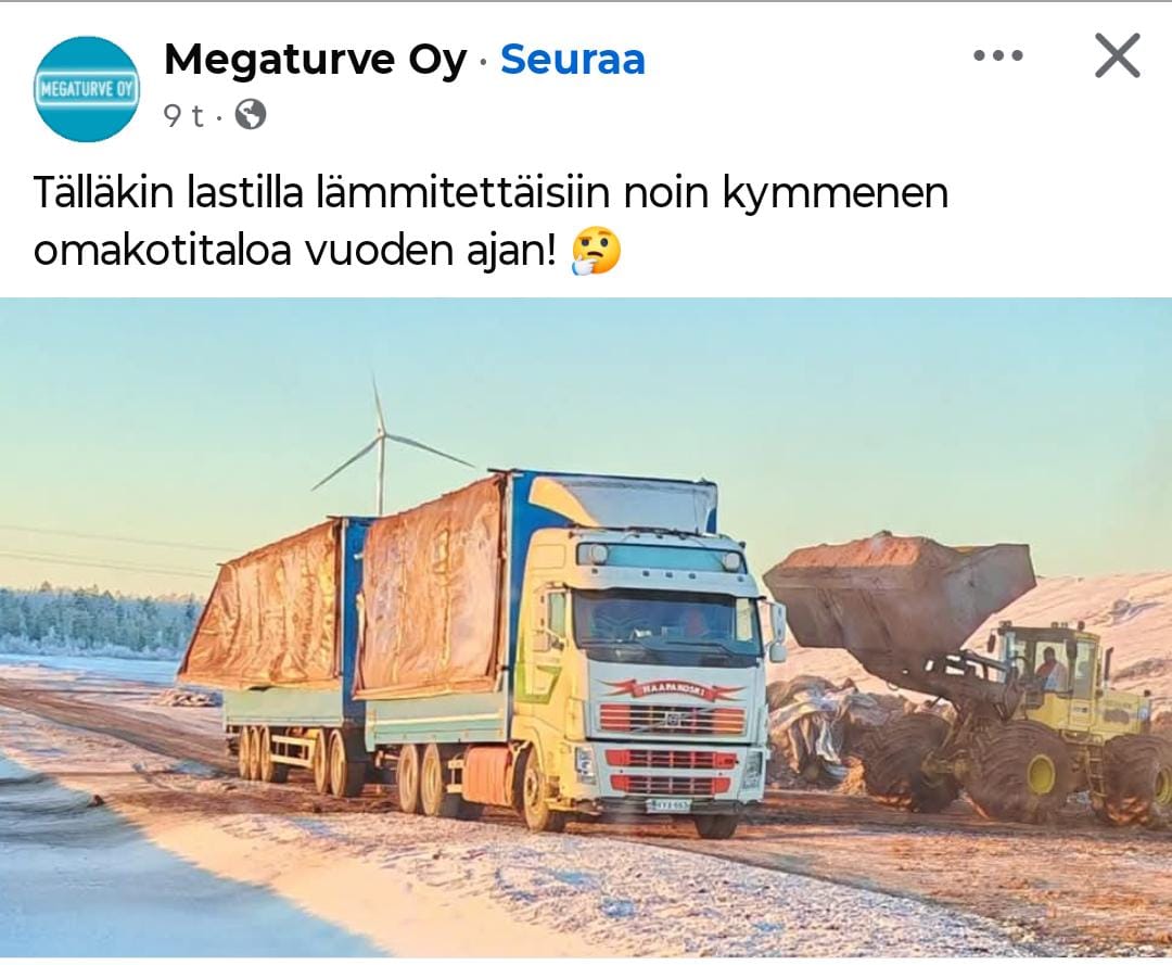 Elukoille lämpöstä vettä ja mettään.

Kyllä on koppurassa ny kaikki.
Koitetaas pärjätä.

Tuli on onneksi keksitty vuosimiljoonia sitten.

#metsäenergia
#turve