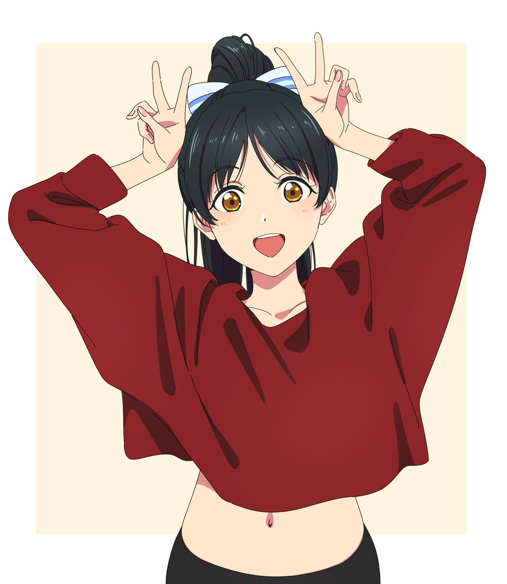 keiichisano8's tweet image. 遅ればせ午年ポニーテール
#lovelive #liella