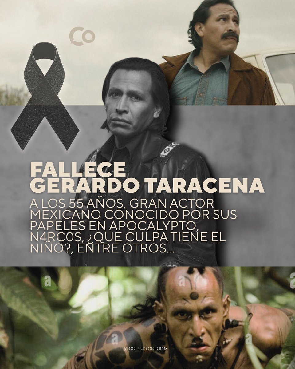 🕊️ LUTO EN EL CINE MEXICANO 🕯️
El mundo de la actuación y la cultura pierde a una de sus figuras más intensas y queridas: Gerardo Taracena, reconocido actor y bailarín mexicano, ha fallecido a los 55 años.  

Taracena fue un talento inconfundible en cine, teatro y televisión, con