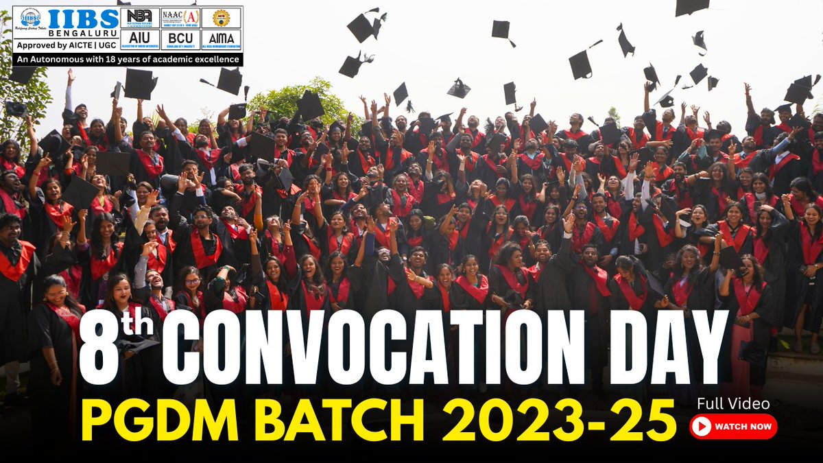 iibsonline's tweet image. 🎓 8th  CONVOCATION DAY PGDM Batch 2023–25 | Shaping Leaders Celebrating Success youtu.be/4JJoDD4rmZQ

#PGDMConvocation #graduationday #ClassOf2025 #IIBSBangalore #FutureLeaders #CareerBegins #ProudMoment