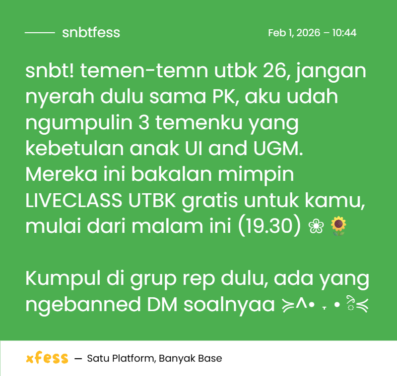 SNBTFESS || SNBP - UTBK tweet media