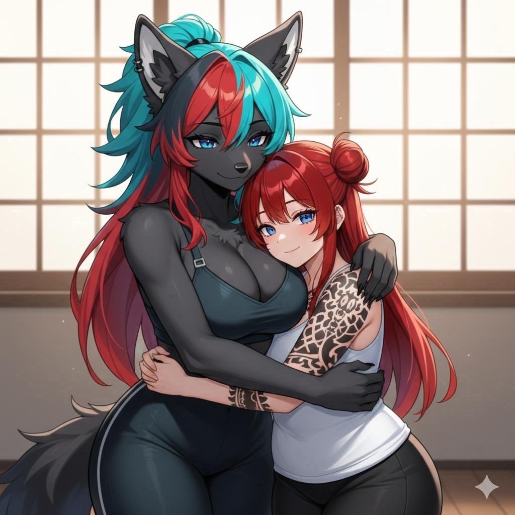 Well I seen everyone doing this so I thought I would give it a try. I look completely different from my fursona rose. 
#Yourandyourona