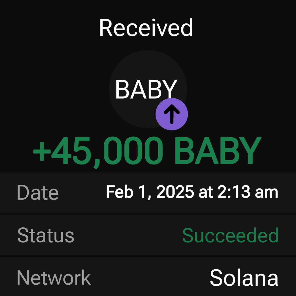 Free 45,000 $BABY for first 3000

- Follow <a href="/BabyTokenSol/">$BABY</a>
- RT &amp; Like 
- Comment #SOL  address

Distribution after 12 hours ⏰
