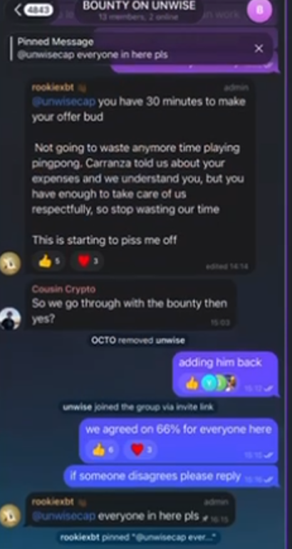 <a href="/RookieXBT/">RookieXBT 🧲</a> Comfy in receiving hush money too?