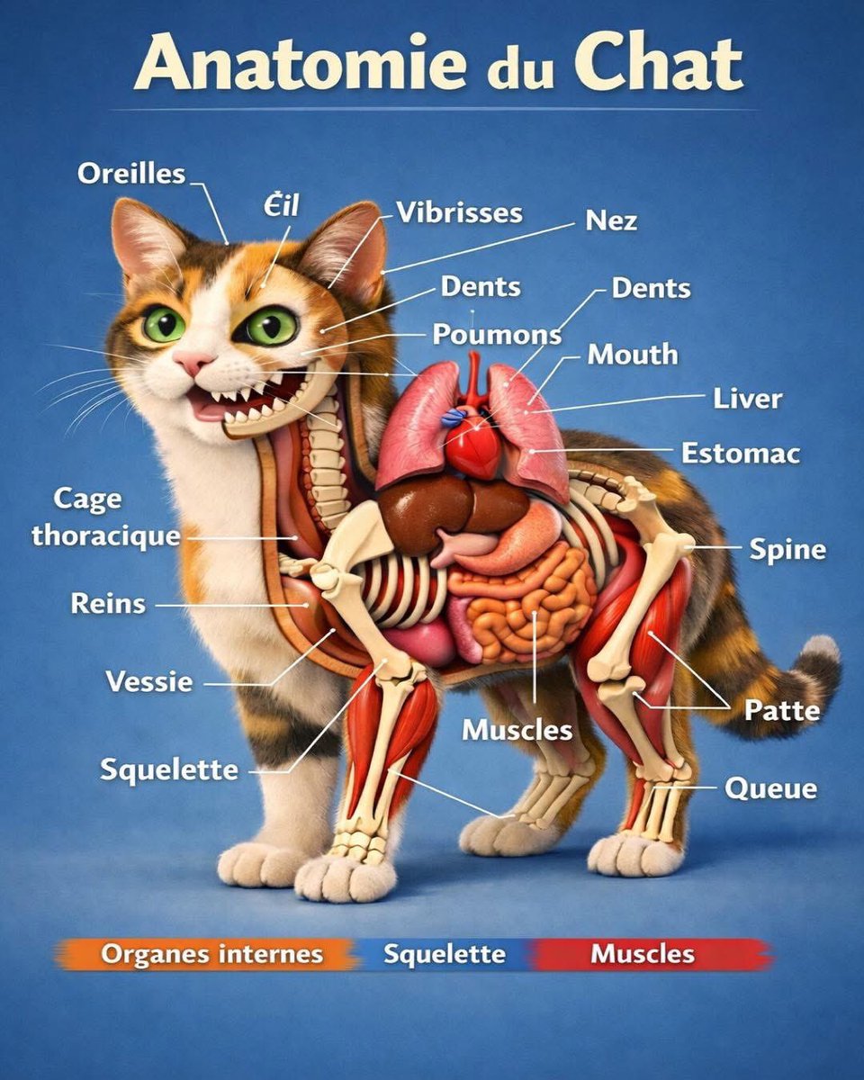 Je ne suis pas vétérinaire… mais je crois que ce chat a été monté à l’envers 😅