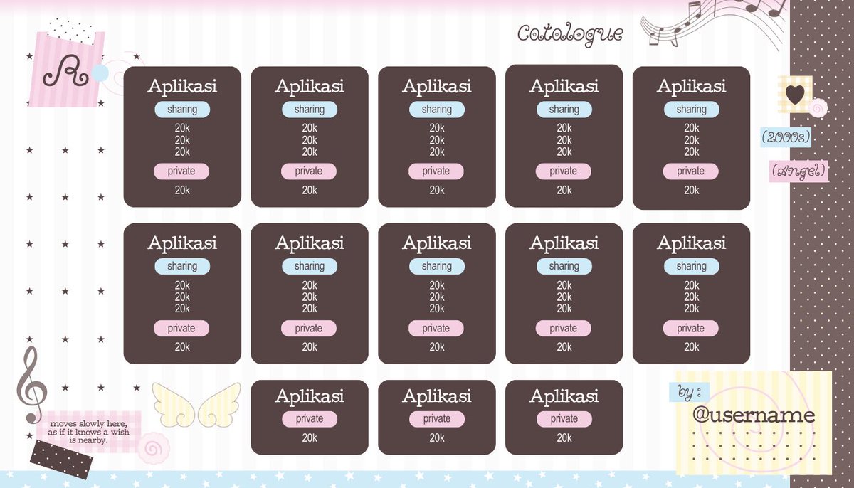 rnbbons's tweet image. help rt, babies? thankie! 🍀
aloo, raya bawa template setup yang bisa dipakai untuk ba layout, ba app prem, ataupun ba wording!

🎵 file_canva
🎵 bisa recolor
🎵 price on alt.

kalau ada kesamaan / kritik boleh dm baik2 yaa.🪽
#zonauang