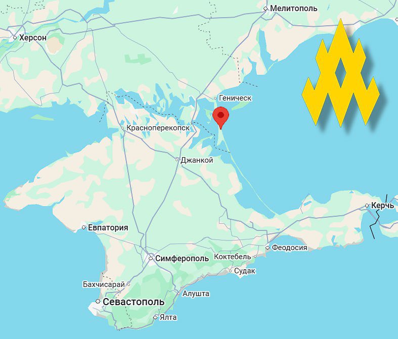 Maks_NAFO_FELLA's tweet image. 🔥 Partisans of “ATESH” blew up the transformer cabinet of the communication tower near Strilkove on the Arabatskaya Strela, where the equipment of the Russian EW system was located.