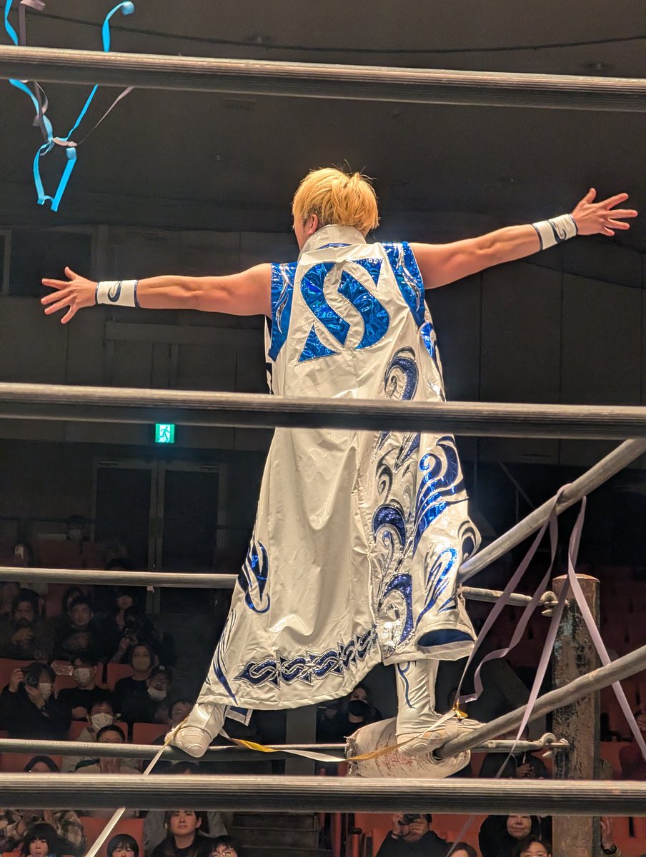 hellokittyalo's tweet image. 2026.01.31(土) 大日本プロレス 後楽園ホール大会 開場:17:30  開始:18:30

ストロングJ  ★佐藤孝亮 選手 &amp;amp; 吉野 達彦 選手🆚 北村 彰基 選手 &amp;amp; 🌟永尾 颯樹 選手

紙テープの投入れのご協力どうもありがとうございました💙🖤

#bjw
#栃木プロレス
#brightfuture 
#北村彰基 選手💙
#永尾颯樹 選手🖤