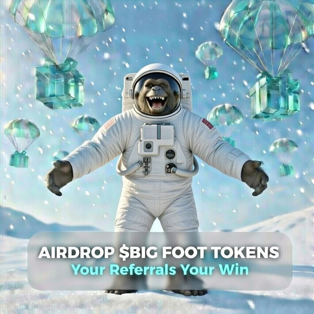 Bring your friends, your cousins, your crypto-curious grandma—😅, even your neighbor's dog if it has a wallet. The more refs you drag into this snowy Sasquatch party, the fatter your Airdrop bag gets.  
Who's joining the Hunt ... ?💎
airdrop.bigfootai.tech/?ref=ssdh1tko1…