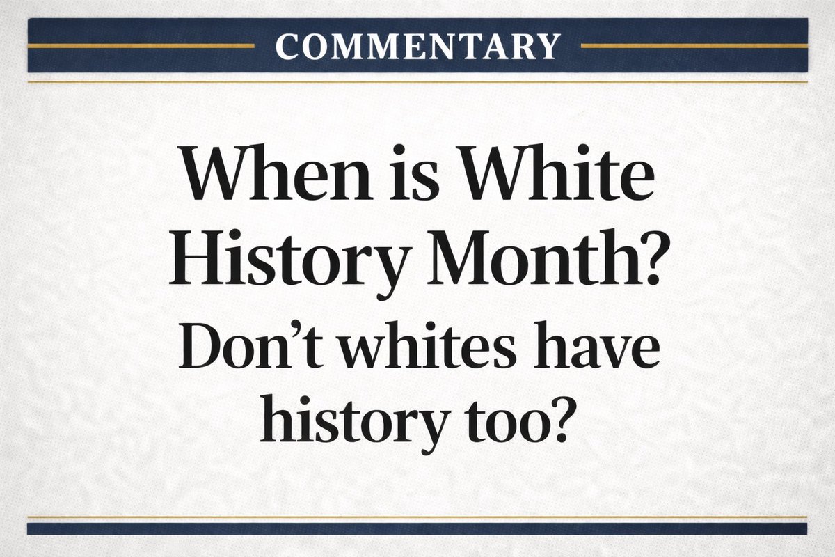 FFT1776's tweet image. Happy Black History Month

When is White History Month?

Why is history recognized for some groups but not others?