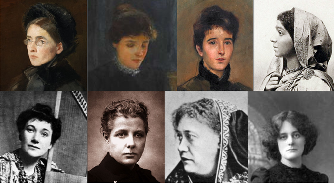 YeatsBedfordPk's tweet photo. On #StBrigidsDay, some women in #WBY's🌻#BedfordPk🌻life: mother, Susan, craft-revivalist sisters Lily+Lolly, poet Sarojini Naidu later pres.
@INCIndia, actor Florence Farr, @Annie_Besant
first woman pres. @INCIndia, Theosophist @H_P_Blavatsky, + his unrequiting love Maud Gonne💔 https://t.co/mUNOrFd2qM