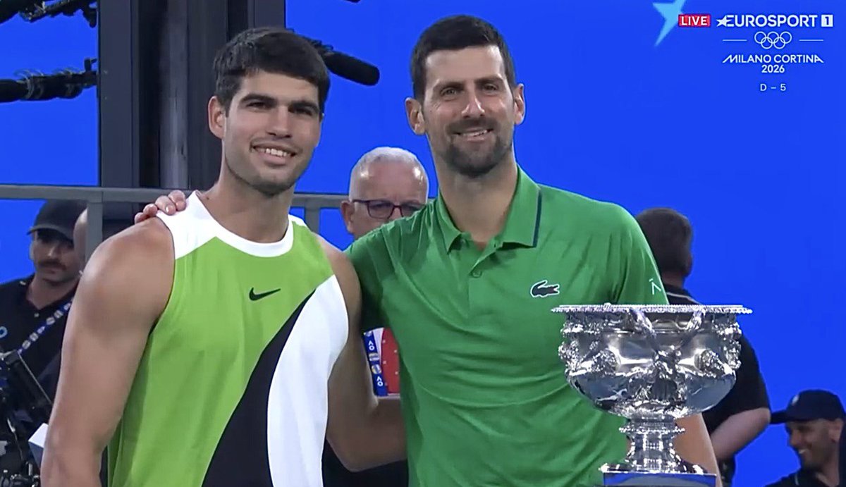 quindicizero's tweet photo. Ci siamo! Inizia la finale maschile tra Novak Djokovic e Carlos Alcaraz 🔥 https://t.co/iQWHgP9js5