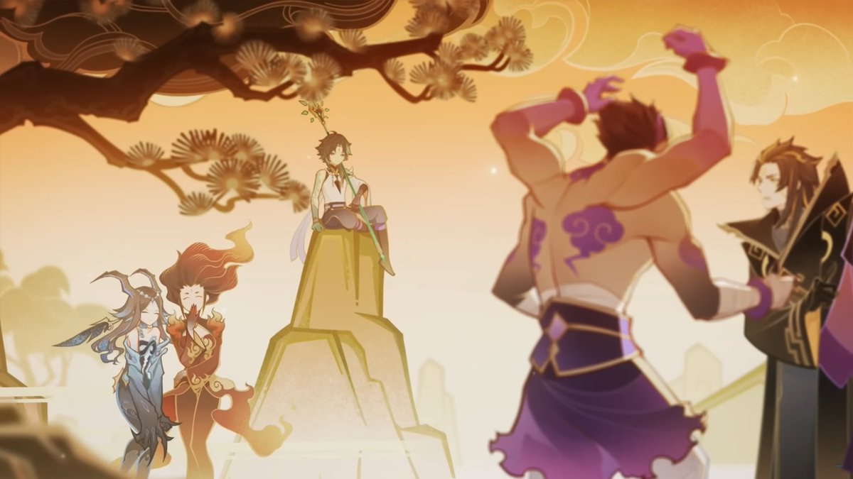 shinxvn's tweet image. and maybe,,,, maybe in another life.... the yakshas would've known about Xiao and Venti's meeting... and would have foreseen those first hints of soothing in his heart that, that day, saved his life in battle........