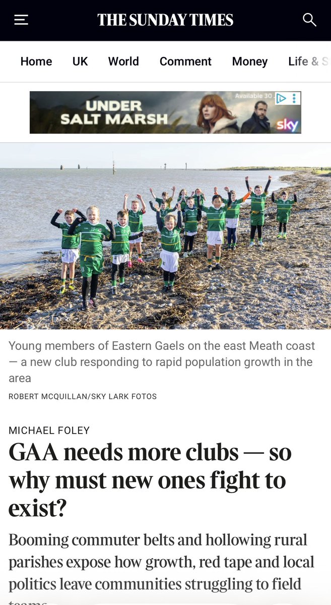 On the eve of our third birthday, we spoke to <a href="/MickFoley76/">Michael Foley📚🖊</a> of <a href="/thetimes/">The Times and The Sunday Times</a> about the challenges of setting up a new GAA club. 

An interesting read. 💚💛