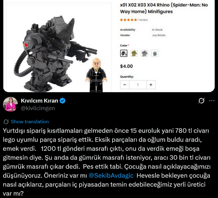 gokhansonmez's tweet photo. Meseleyi hala anlamadınız mı?
Oyuncak, ayakkabı, bavul?, çanta almanızı yasakladılar! Lisanslı/orjinal Avrupa üretimi ürünleri bile online  alırsan kanserojen, AVM'den 10X fiyata alırsan sağlıklı dediler!! Şimdi tüm ürünler yasaklıyorlar!
itiraz etmezsen K.Kore gibi olacaksın!
@tcbestepe @akparti @omercelik @oktay_saral