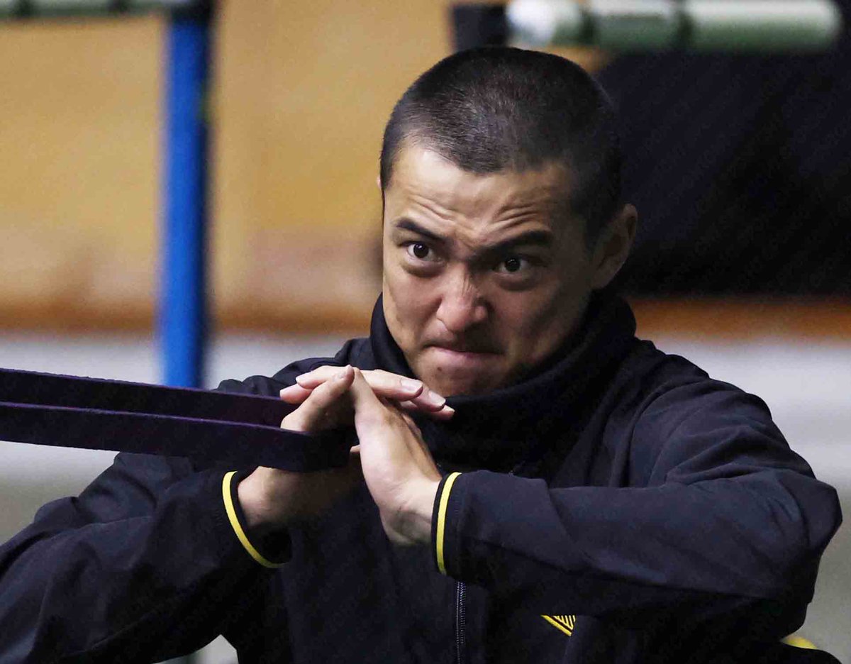 Sponichi_Tphoto's tweet photo. トレーニングに励む ＃熊谷敬宥 選手。 https://t.co/yAffmuU3g9