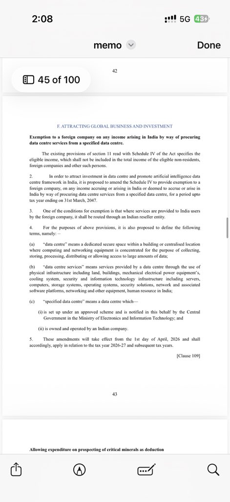 Rajatfca's tweet photo. Budget 2026 is a game-changer for India

Data Centres: Tax holiday until 2047! 
GIFT City: Tax benefits doubled to 20 yrs 
Critical Minerals: New deductions for Lithium/Cobalt exploration
Electronics: Easier imports for mfg

India is playing the long game. 🚀
#Budget2026 https://t.co/S2ofrk3PeB