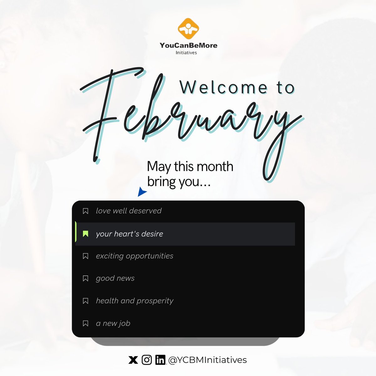 New month. New energy. New wins. 
Happy February!🗓️💫