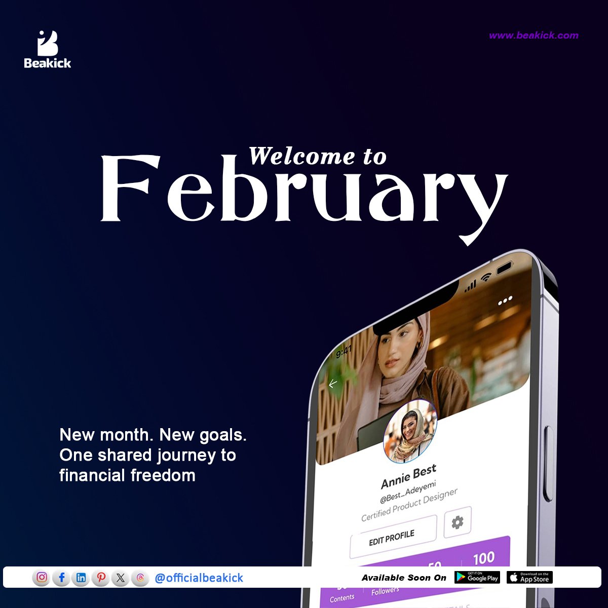officialbeakick's tweet photo. Fresh start, fresh goals 🚀 Let's chase financial freedom together! Join our Early user. https://t.co/7tivxpU6rN

#NewMonth #February #moneygoals #kingleyokonkwo #money #financialfreedom #Trump #StarAcademy https://t.co/XWSlccR6GD