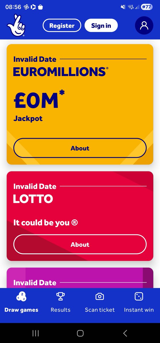 bolandini's tweet photo. @TNLUK your app seems broken again https://t.co/fUoAIdkX1J
