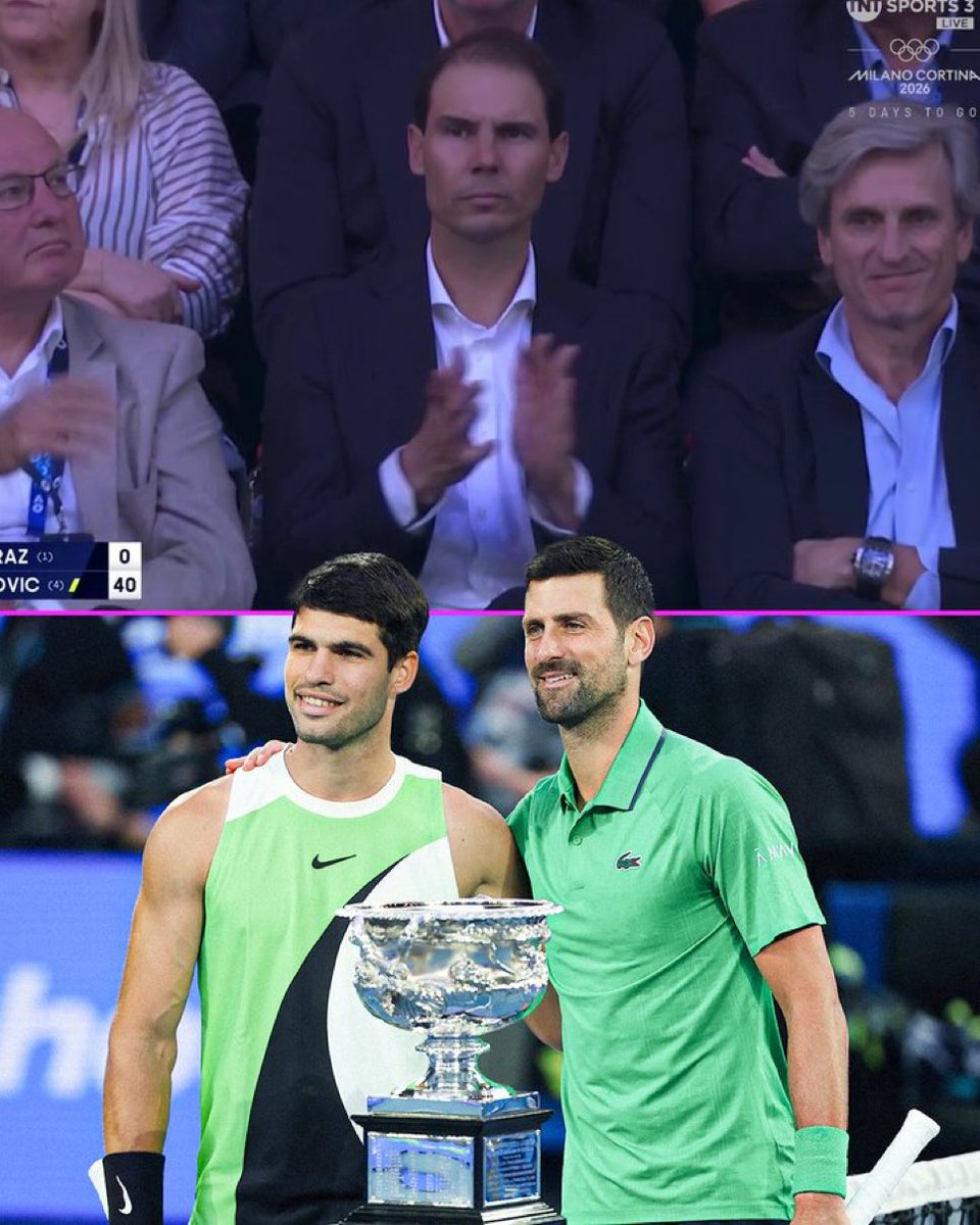 No me acostumbro de ver a Rafa ahí en el palco y no en pista.

Mi mente aún no lo procesa.