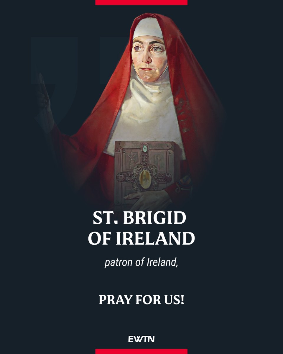 On Feb. 1 Catholics in Ireland and elsewhere will honor Saint Brigid of Kildare, a monastic foundress who is – together with Saint Patrick and Saint Columcille – one of the country’s three patron saints.

ewtn.com/catholicism/sa…