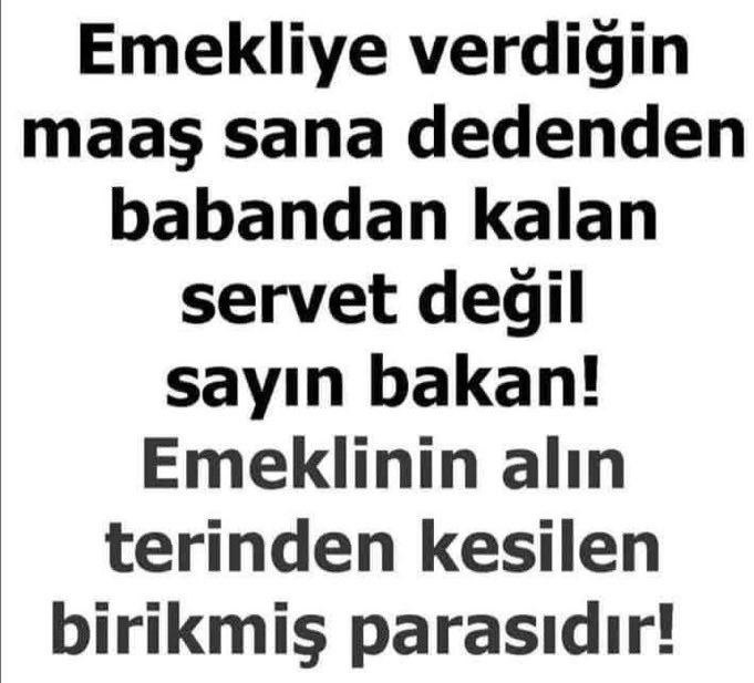 Emekliler yıllarca prim ödedi. 

#Emekliyeihanet