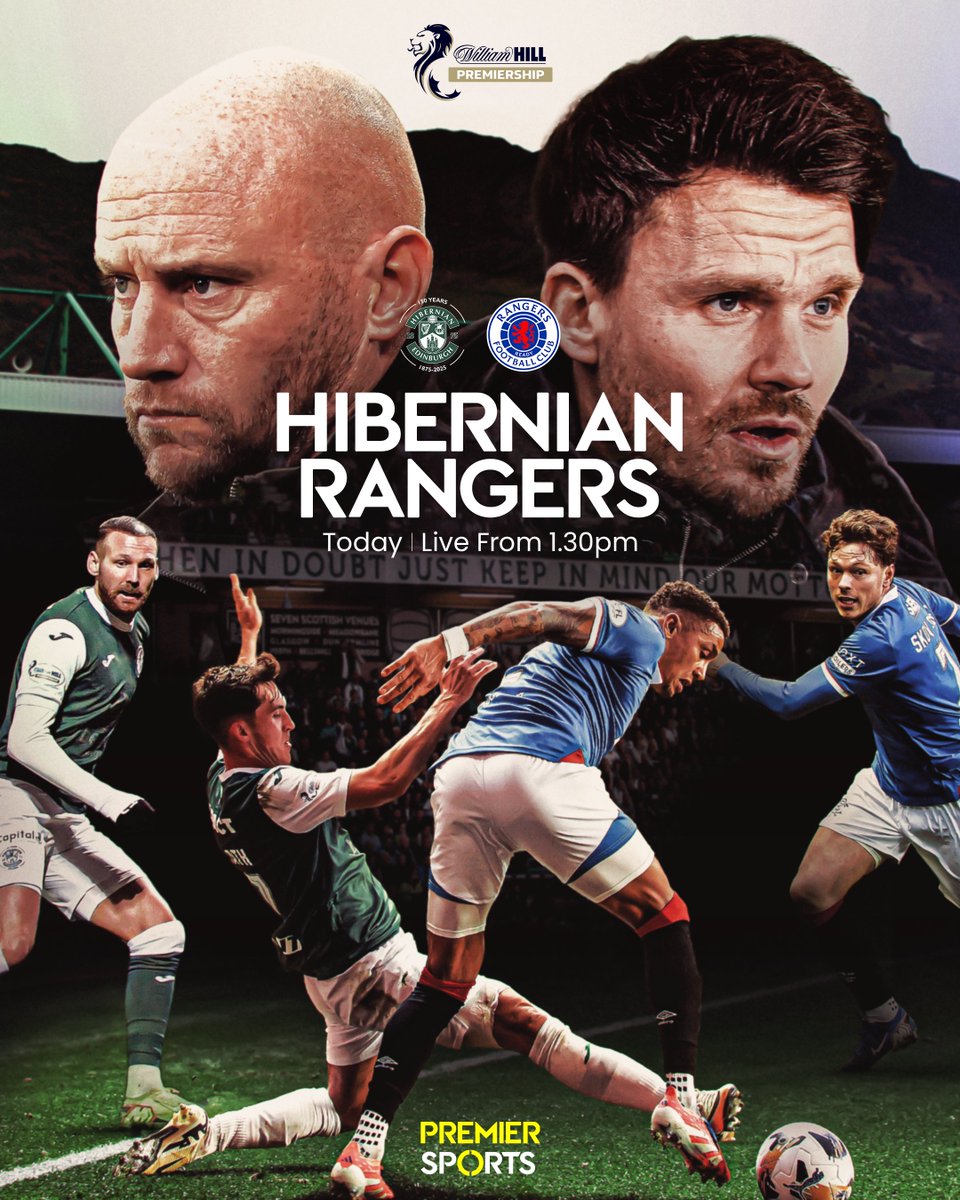 We have a huge William Hill Premiership top-six clash for your enjoyment today 🙌

Watch live coverage of Hibernian vs Rangers from 1.30pm on Premier Sports 1 📺