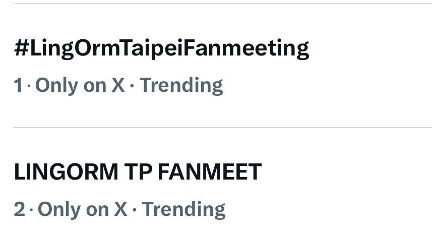 LingOrmTagTrend's tweet image. ที่ 1, 2 แล้วววววววววว

LINGORM TP FANMEET
#LingOrmTaipeiFanmeeting