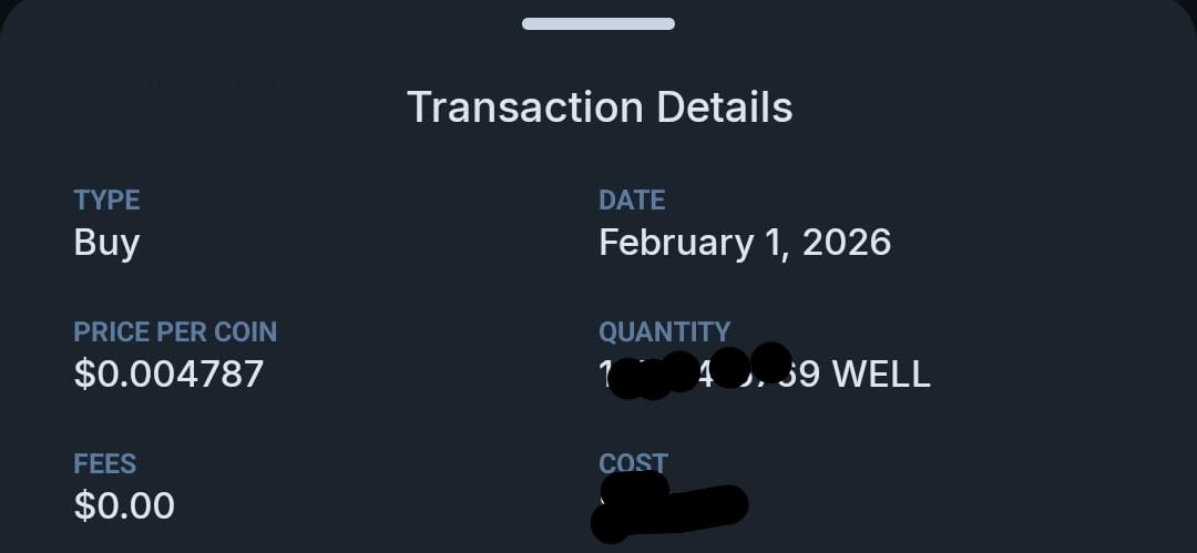 It would be a shame to not bag some discounted $WELL token while everyone panic sells and screams for lower price.