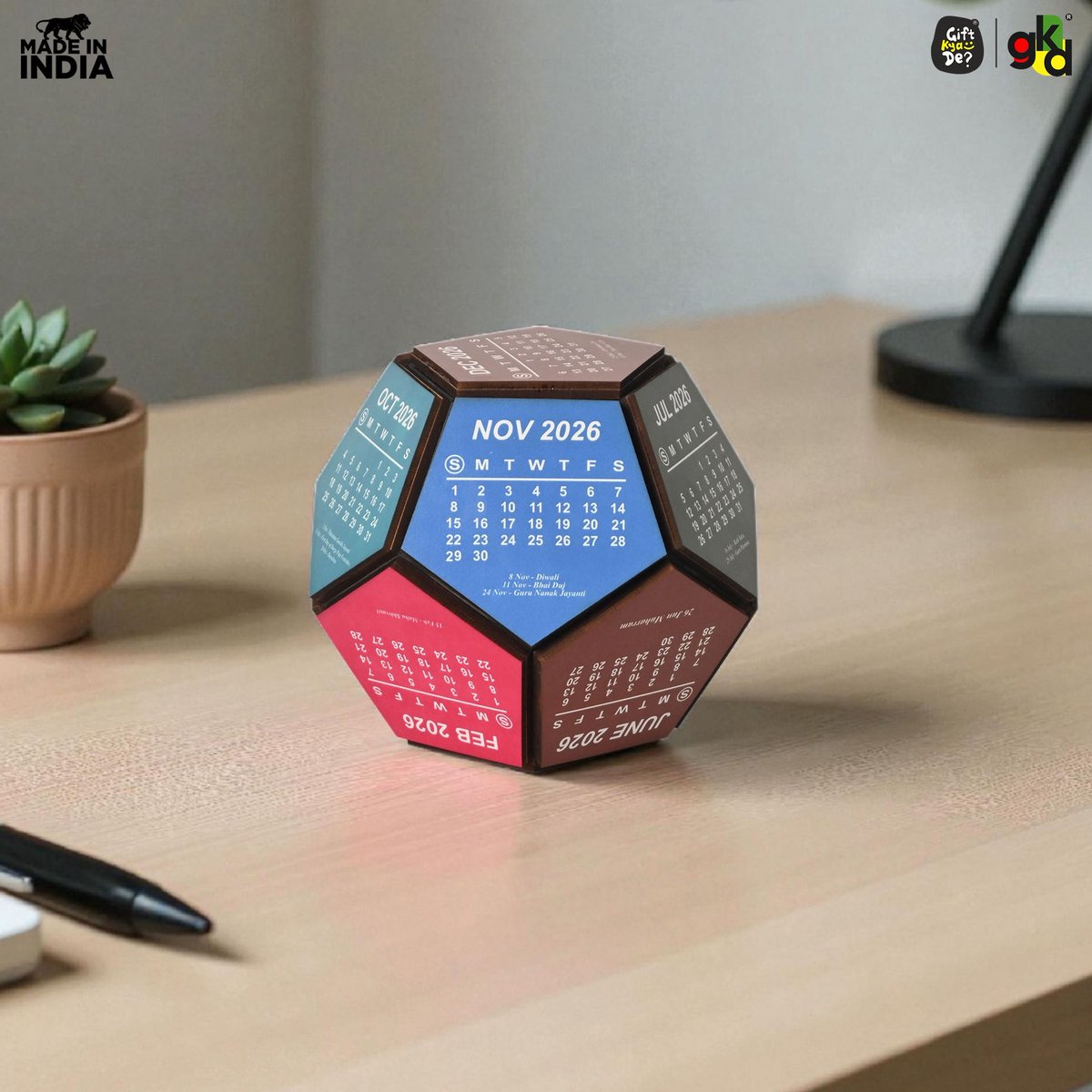 GiftKyaDe's tweet image. A calendar that fits your space. ✨📅

The Pentagon Calendar keeps time visible with a clean, modern design that blends seamlessly into desks and workspaces.

#GiftKyaDe #DeskDecor #OfficeEssentials